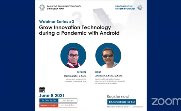 Webinar Prodi Sistem Informasi : Grow Innovation Technology During A Pandemic with Android